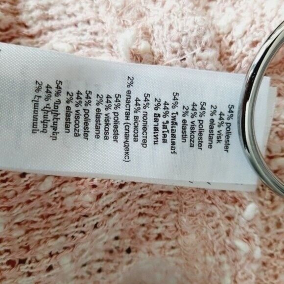 K is for Knitwear • NEWLOOK High-Low Hem Fine Knit Boucle Top Pink Sz 10 - Picture 8 of 8